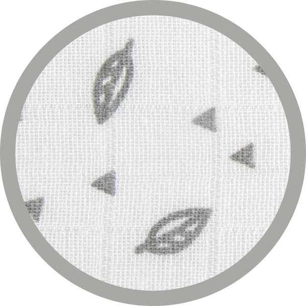 Personalized Bamboo Muslin 3-Layer Baby Blanket Set | Silver Leaf